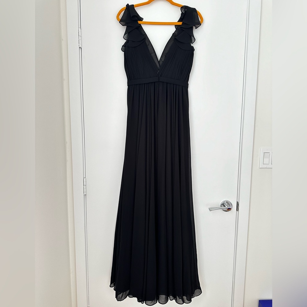 BASIX BLACK LABEL RUFFLE COLLAR EVENING DRESS - Picture 10 of 12